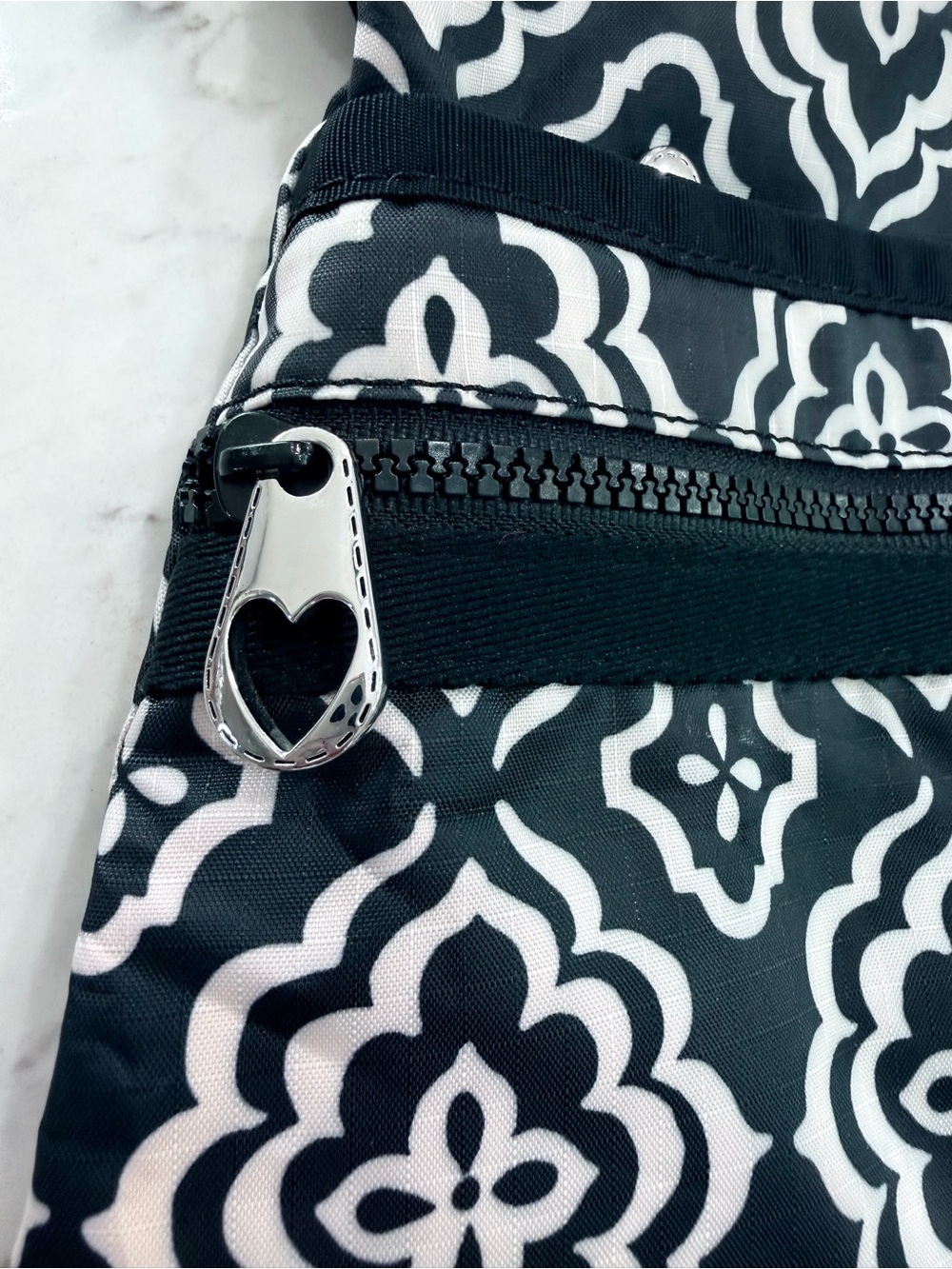 Brighton Black & White Patterned Crossbody Bag - Picture 3 of 9